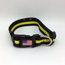 Load image into Gallery viewer, Classic Thin Gold Line First Responder and Military Themed Dog Cat Pet Collars
