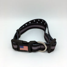 Load image into Gallery viewer, Classic Thin Gray Silver Line Correctional Officer Corrections First Responder and Military Themed Dog Cat Pet Collars
