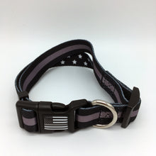 Load image into Gallery viewer, Classic Thin Gray Silver Line Correctional Officer Corrections First Responder and Military Themed Dog Cat Pet Collars
