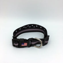 Load image into Gallery viewer, Classic Thin Gray Silver Line Correctional Officer Corrections First Responder and Military Themed Dog Cat Pet Collars
