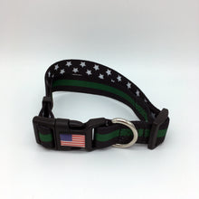 Load image into Gallery viewer, Classic Thin Green Line Border Patrol Sheriff CBP Army Marines First Responder and Military Themed Dog Cat Pet Collars
