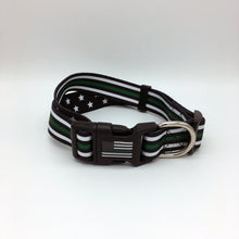 Load image into Gallery viewer, Thin Green Line Border Patrol Sheriff CBP Army Marines First Responder and Military Themed Dog Cat Pet Collars
