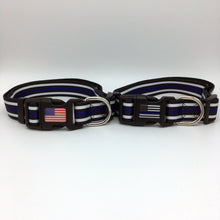 Load image into Gallery viewer, Thin Blue Line Police Officer Sheriff CBP First Responder and Military Themed Dog Cat Pet Collars
