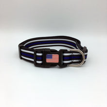 Load image into Gallery viewer, Thin Blue Line Police Officer Sheriff CBP First Responder and Military Themed Dog Cat Pet Collars
