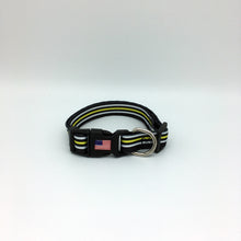 Load image into Gallery viewer, Thin Gold Line First Responder and Military Themed Dog Cat Pet Collars
