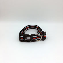 Load image into Gallery viewer, Thin Red Line Fireman EMT Paramedic First Responder and Military Themed Dog Cat Pet Collars
