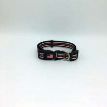 Load image into Gallery viewer, Thin Red Line Fireman EMT Paramedic First Responder and Military Themed Dog Cat Pet Collars
